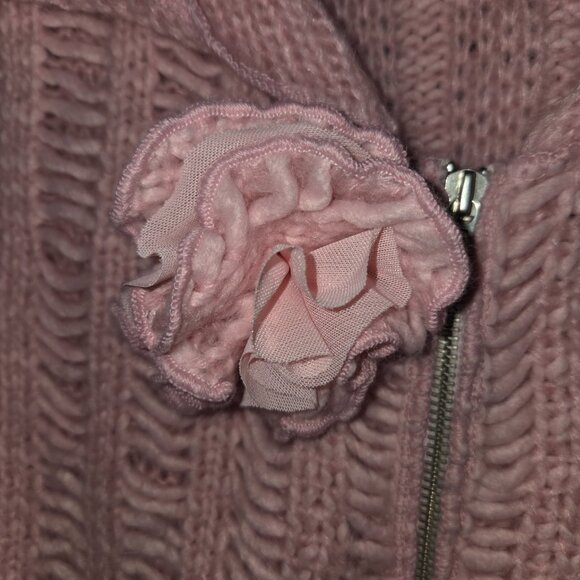 Angel II Designs by Karlon Pink Boho Zip Cardigan Women's XL - Picture 3 of 8